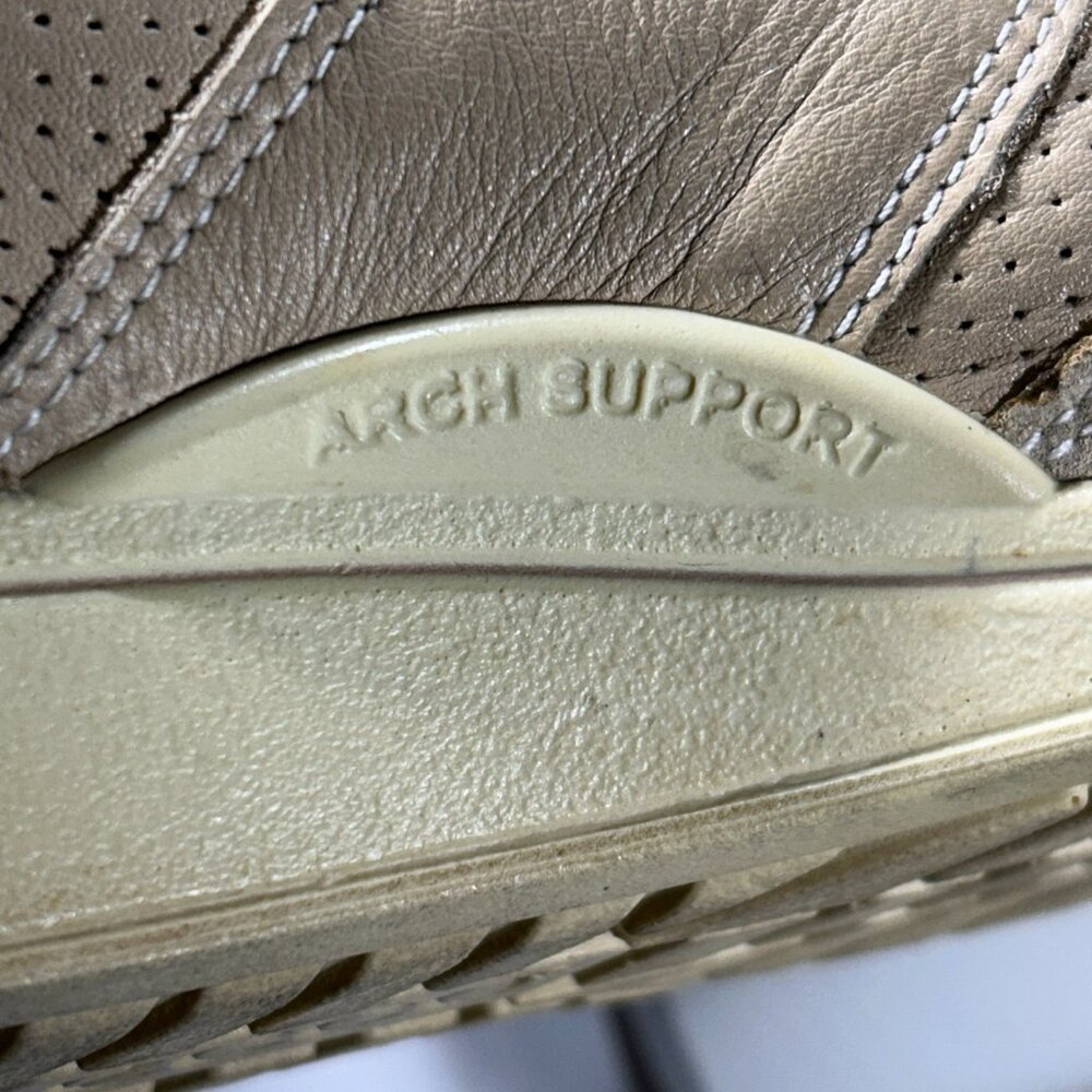 ECCO Womens Casual Suede Leather Sneakers Size 9.5 EU 40 Arch Support Lace Beige - Picture 13 of 13